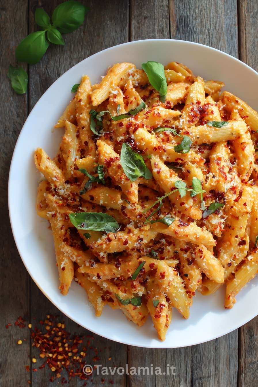 Gigi Hadid Pasta: Una Ricetta Virale da Provare Subito 2 Gigi Hadid Pasta cremosa con peperoncino e basilico