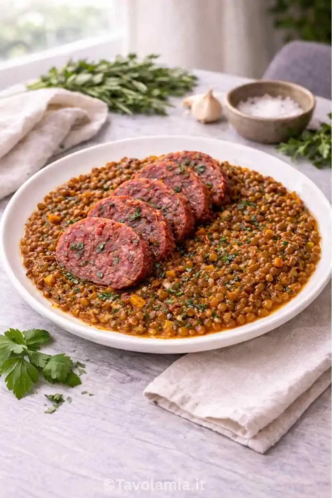 Cotechino con lenticchie 1 Cotechino con lenticchie