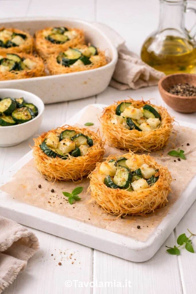 Pasta kataifi ricette salate 1 Pasta kataifi ricette salate al forno con zucchine e formaggio