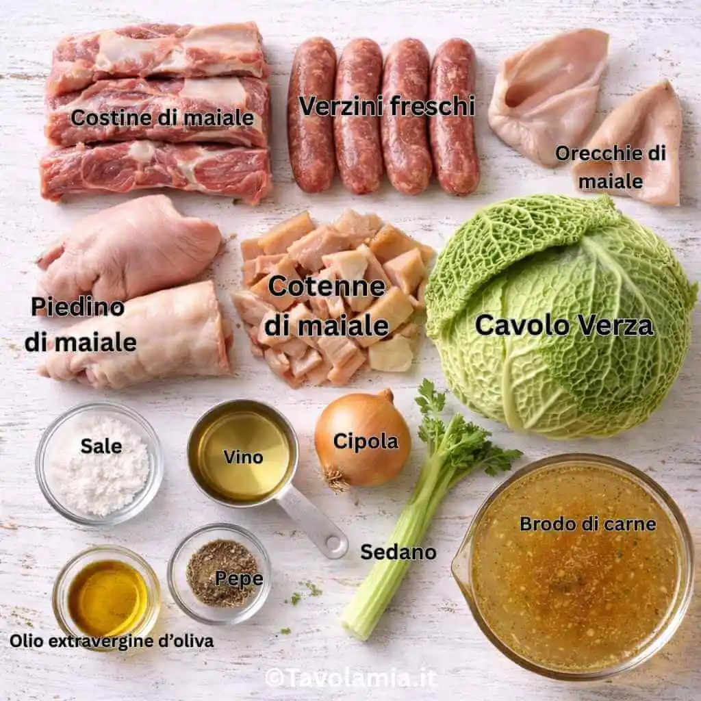 ingredienti Cassoeula ricetta