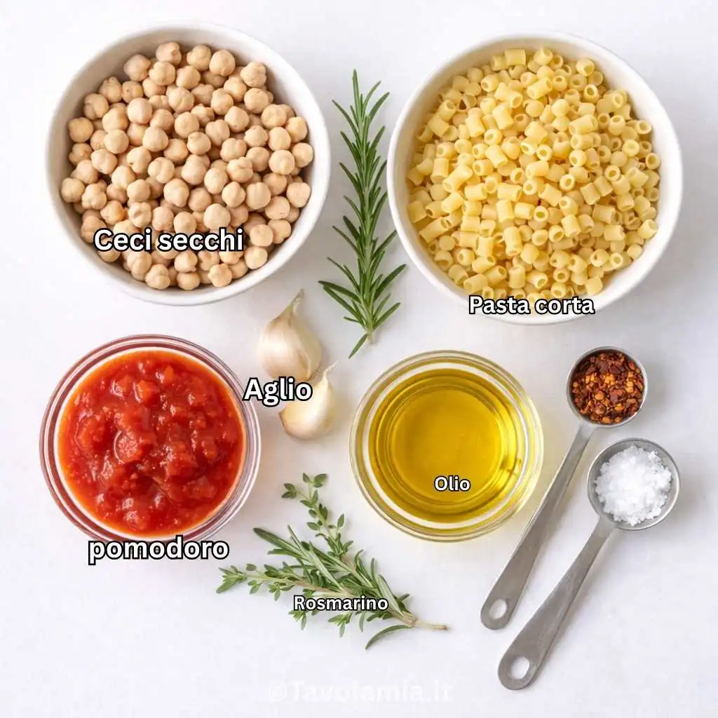 pasta e ceci Ingredienti 1